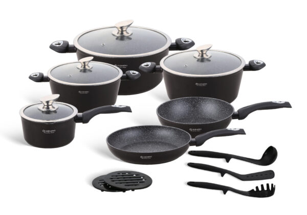 Edenberg Modern Pots Cookware set with kitchen tools 15pcs EB-5611