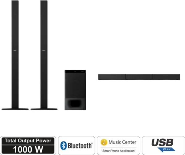 Sony HT-S700RF 1000W 5.1CH Soundbar System – Black