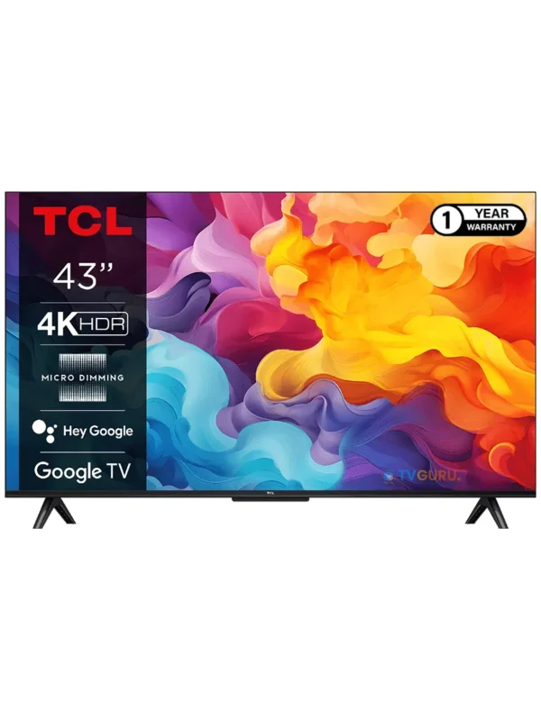 TCL 43 Inch 43V6B 4K HDR Google Tv