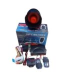 Car alarm system trunk (boot) release
