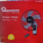 Ramtons 16 inch Wall Fan 5 Blades with Remote