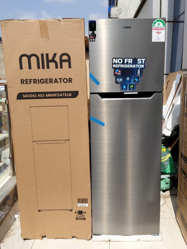247 litres Mika fridge double door no frost