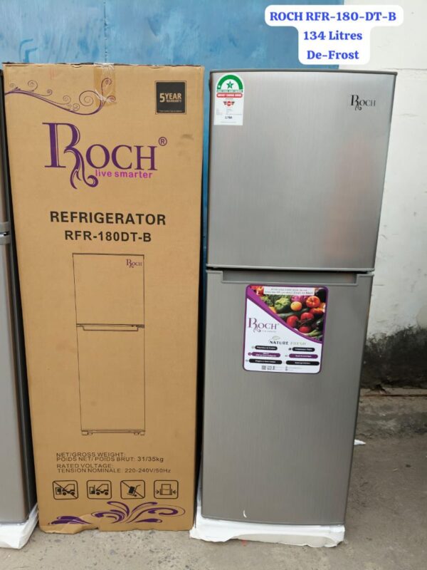 Roch 138 Litres RFR-180DT-B Double Door Refrigerator
