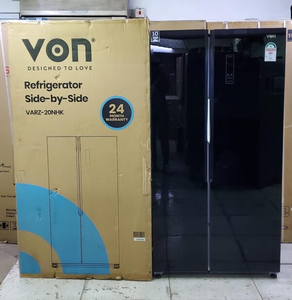Von 429 litres side by side refrigerator