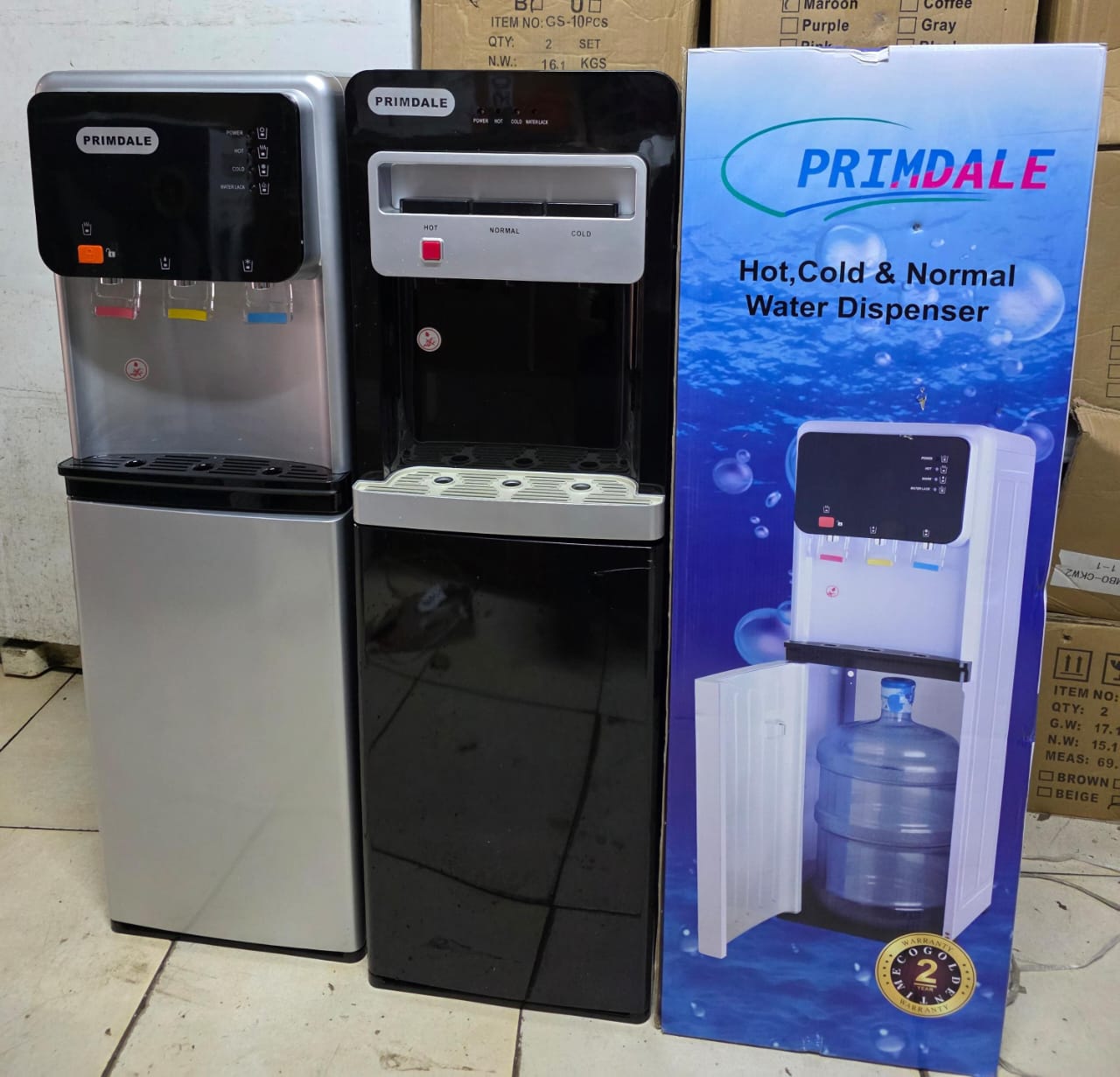 Primadale Bottom Load Water Dispenser – 3 Taps (Hot, Cold, Normal)